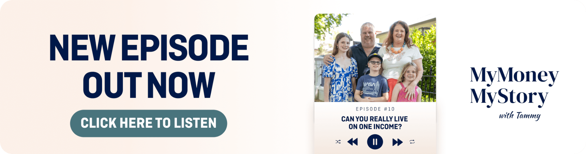MyBudget podcast MyMoney MyStory Episode 10 with Alyssa & Pete on how they stopped stressing about money and lived on one income.